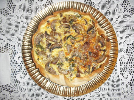Tarte de queijo e fiambre